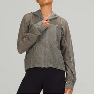 Lululemon Grey Sage Mesh Jacket
